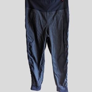 Prana Summit Jogger Womens Small Blue Heather Pants Cropped Yoga Fitness